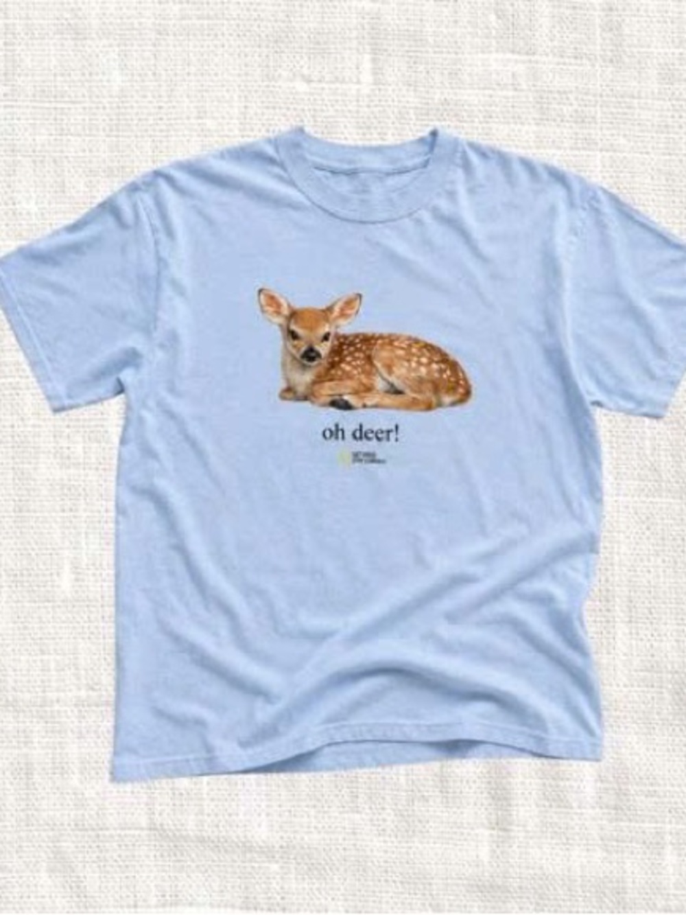 Light Blue 'Oh Deer' Graphic Tee